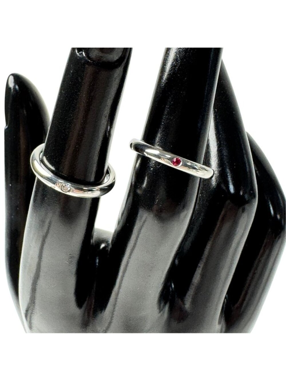 Tiffany & Co Stacking Band Ring Diamond Ruby